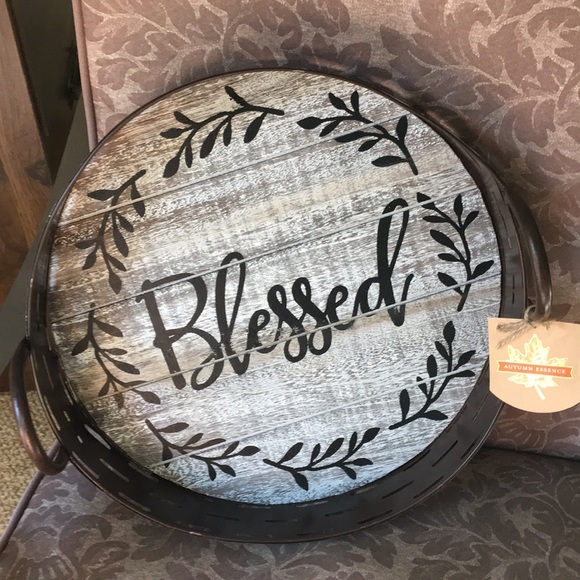 Autumn Essence Other - NWT “BLESSED” Serving Tray